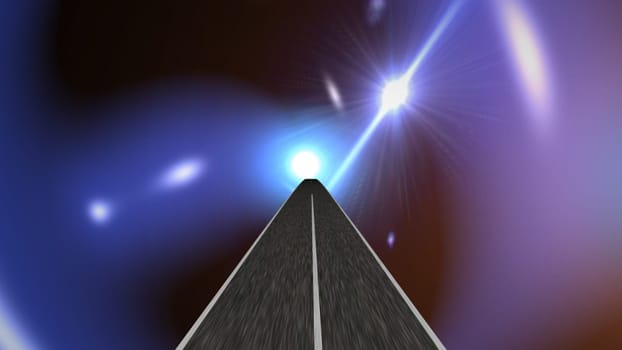 Driving into the world of fantasy and illusion 3d illustration