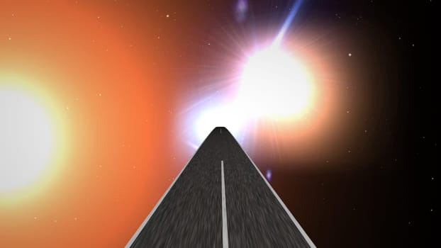 Driving into the world of fantasy and illusion 3d illustration