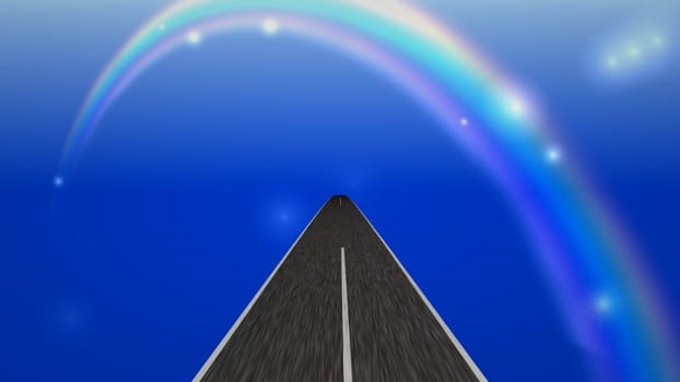 Driving into the world of fantasy and illusion 3d illustration