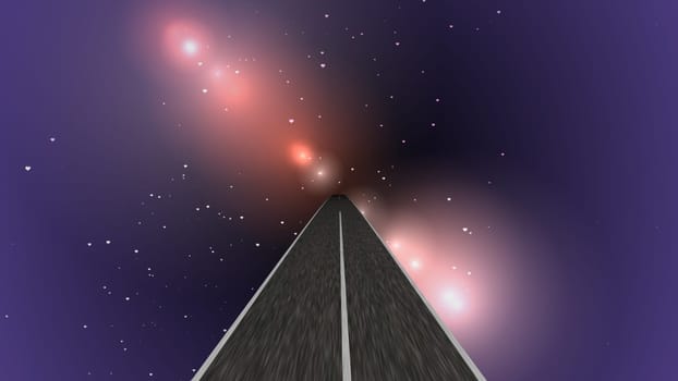 Driving into the world of fantasy and illusion 3d illustration