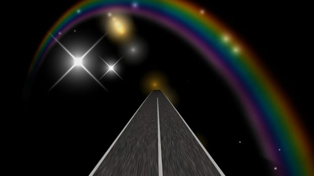 Driving into the world of fantasy and illusion 3d illustration