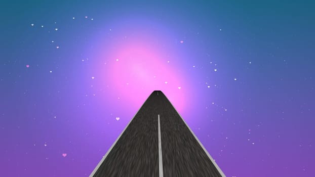 Driving into the world of fantasy and illusion 3d illustration