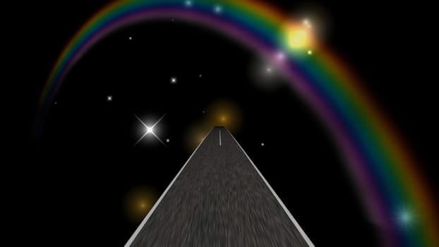 Driving into the world of fantasy and illusion 3d illustration