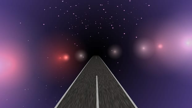 Driving into the world of fantasy and illusion 3d illustration