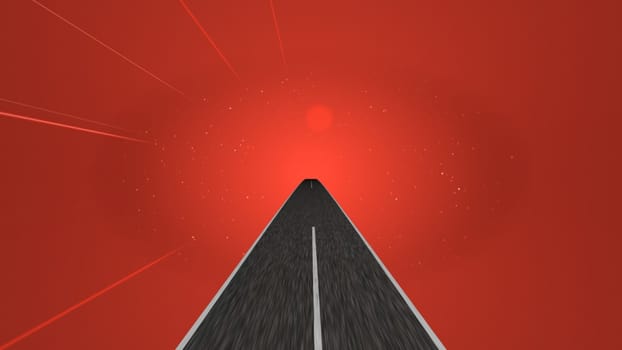 Driving into the world of fantasy and illusion 3d illustration