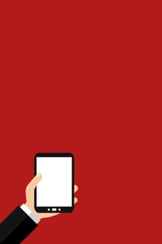 Flat Design background: Empty smartphone display