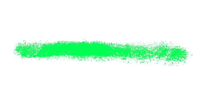 Brush stroke with bright green color