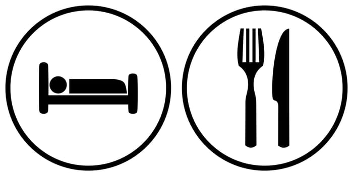 Simple buttons: Bed and Breakfast