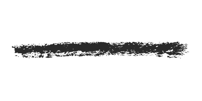 Black pencil or brush stroke on white background