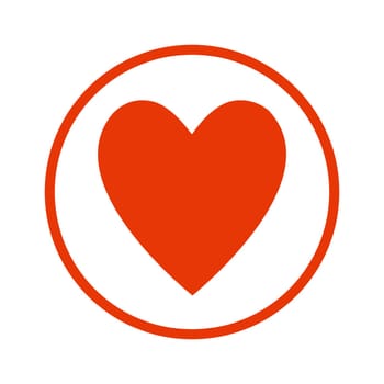 Heart symbol in circle: Love or Health