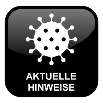 Black coronavirus icon: Current information