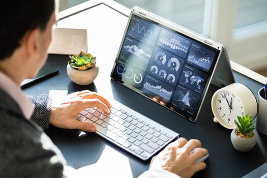 Digital Data Technology. KPI Business Dashboard Technology