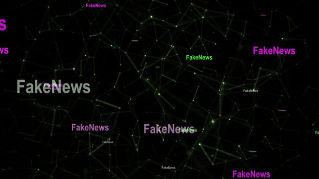Fake news text against abstract  background