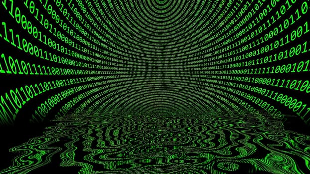 Binary data reflecting in water