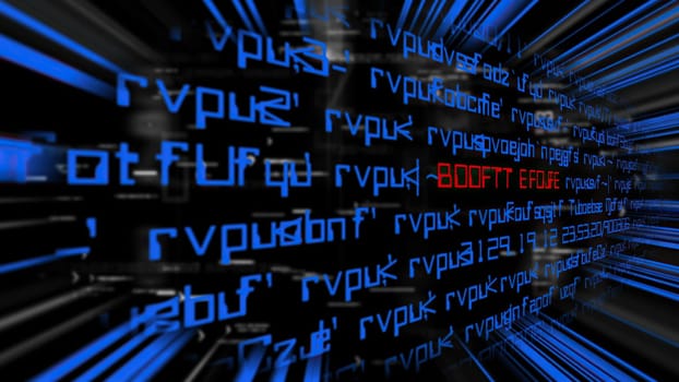 Decoding on computer screen  concept