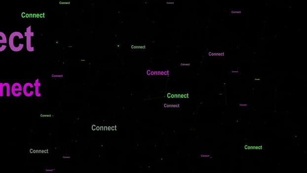 Connect text against technology  background