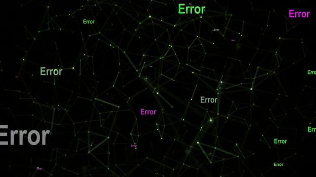Error text against network  background