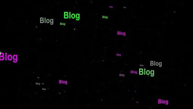 Blog text against network concept