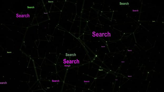 Search text against network  background
