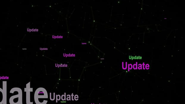 Update text against network  background