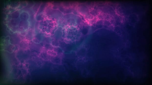 Space Flight Into A Star Field In Galaxy Clouds And Lightning Nebula