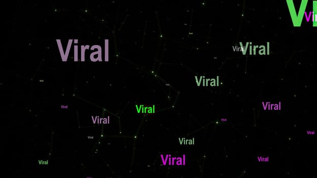 Viral text against abstract  background
