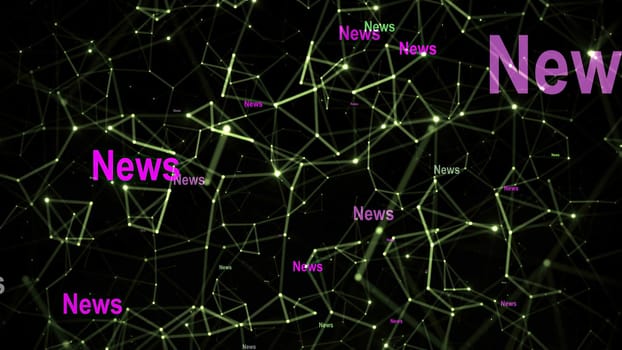 News text against network background