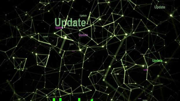 Update text against network  background