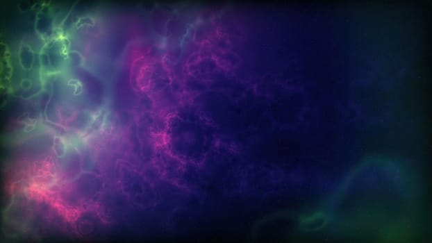 Space Flight Into A Star Field In Galaxy Clouds And Lightning Nebula