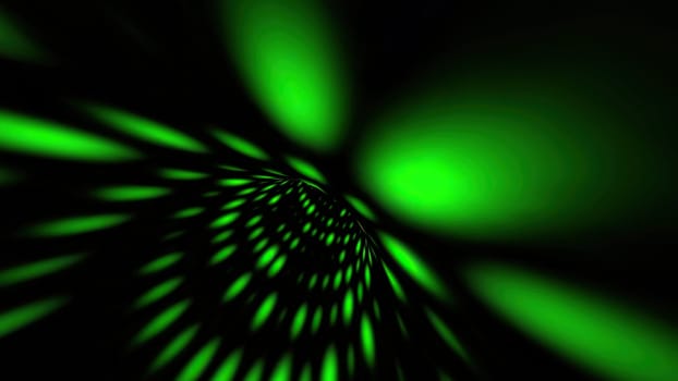 Driving through green dots tunnel,Driving through green dots tunnel