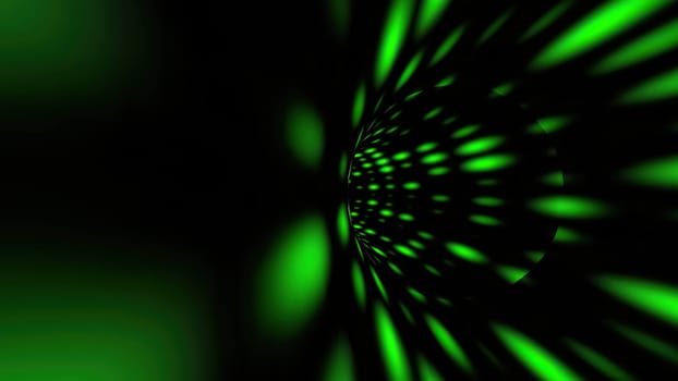 Driving through green dots tunnel,Driving through green dots tunnel
