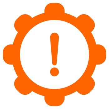Exclamation mark and wheel