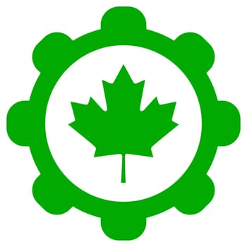Maple leaf and wheel