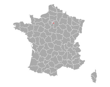 Map of Val-de-Marne in France