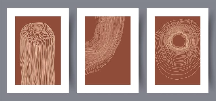 Abstract vector wall art background. Minimalistic abstract wall art background for print. Scandinavian vector style.