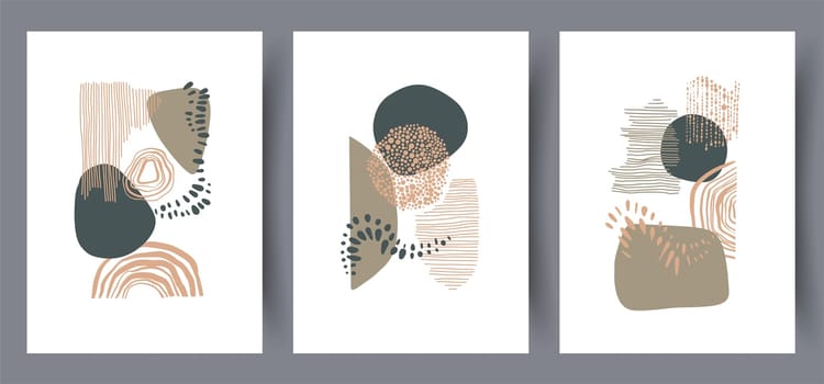 Abstract vector wall art background. Minimalistic abstract wall art background for print. Scandinavian vector style.