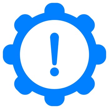 Exclamation mark and wheel
