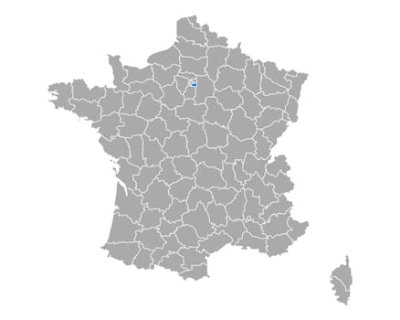 Map of Val-de-Marne in France
