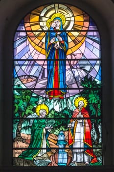 Stained Glass Window on Sicilian Church
