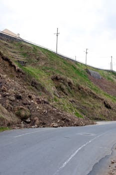 landslide after heavy storms on the west coast of Ireland