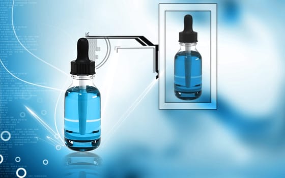 Digital illustration of medicine in colour background