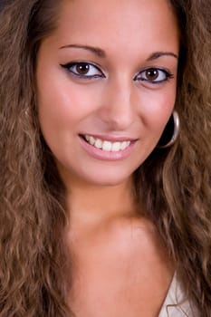 an young beautiful woman close up portrait