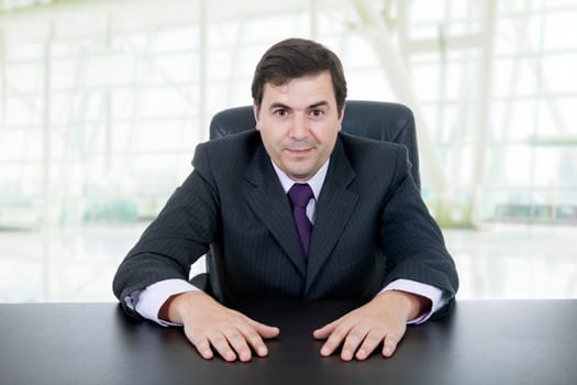 young business man on a desk at the office