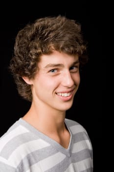 young casual man portrait, studio picture