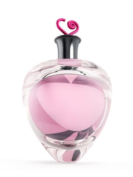 Perfume bottle isolated on white background