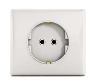 Electric socket isolated on white background