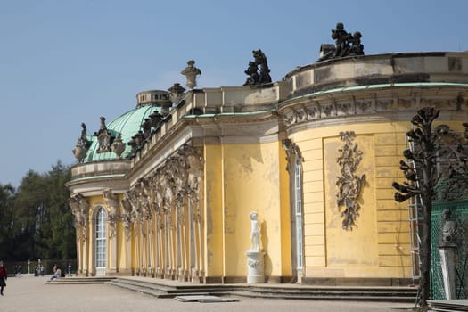 Sans Souci Palace seen from the east side.