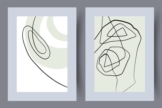 Abstract vector wall art background. Minimalistic abstract wall art background for print. Scandinavian vector style.