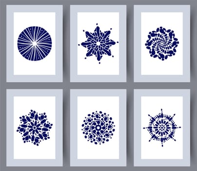 Printable wall art vector poster set vector. Vector illustrationPrintable wall art vector poster set. Hand drawn minimalism design for scandinavian interior.