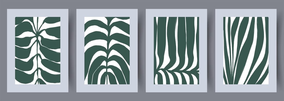 Printable wall art vector poster set vector. Vector illustrationPrintable wall art vector poster set. Hand drawn minimalism design for scandinavian interior.